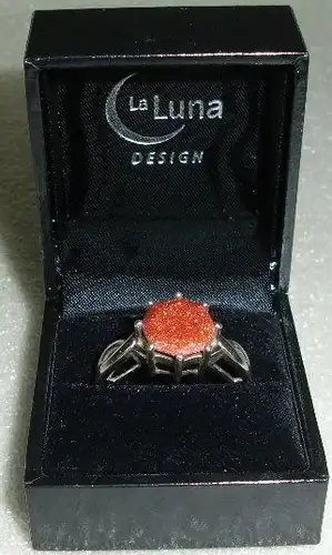 La Luna Design Ring Gr. 67, 925 Silber mit Goldfluss neuw. Geschäftsauflösung