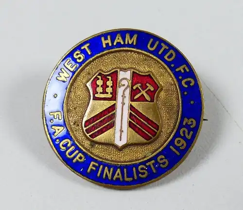 sehr alte Sport-/Fußballnadel WEST HAM UTD.F.C.  F.A. CUP FINALISTS 1923