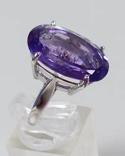 Ring aus 925er Silber mit Amethyst, Gr. 55/Ø 17,5 mm  (da4762)