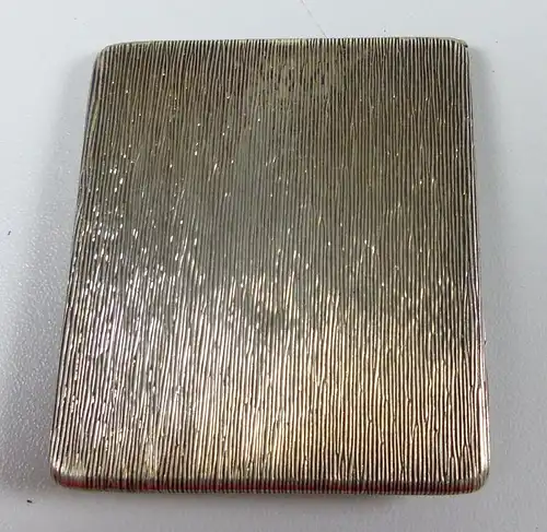 Streichholzheftchen/Streichholzhalter 900 Silber mit Monogramm aus Gold (da5304)