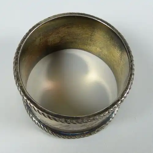 Serviettenring aus 800er Silber mit Monogramm M.W.  55 Gramm (da5264)