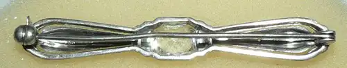 Art Déco Brosche aus 925er Silber mit Bergkristall (da4278)