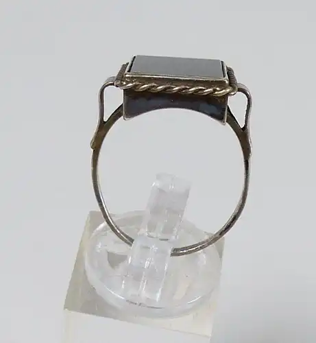 Ring aus 835 Silber mit Onyx, Gr. 60/Ø 19,1 mm    (da5432)