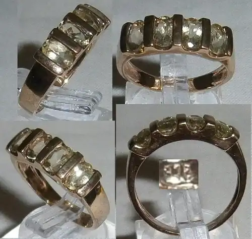 Ring 375 Gold mit Citrin, Gr.    (c8180)