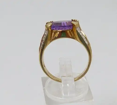 Ring 375 Gold mit Amethyst, Gr. 57  (c7554)