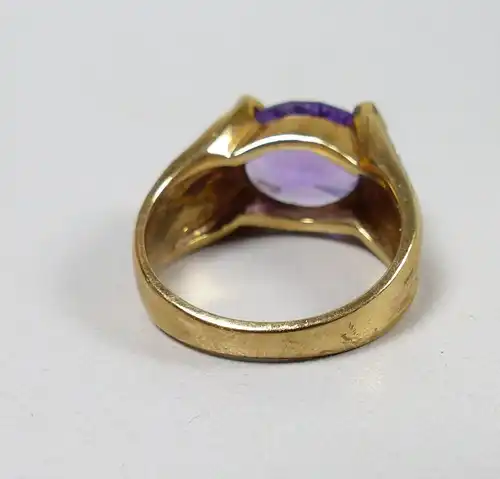 Ring 375 Gold mit Amethyst, Gr. 57  (c7554)