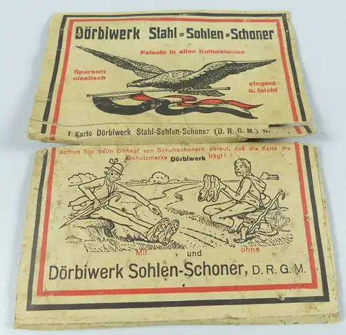 original alte Dörbiwerk Stahl-Sohlen-Schoner/Stahlbeschläge für Stiefel (da4775)