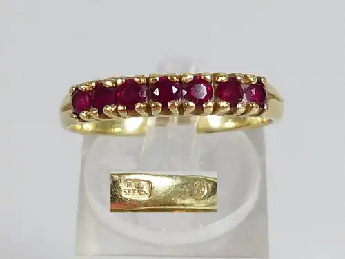 Russischer Ring aus 583 Gold mit Granat, Gr. 60/Ø 19,1 mm  (da5504)