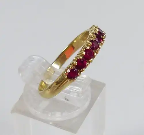 Russischer Ring aus 583 Gold mit Granat, Gr. 60/Ø 19,1 mm  (da5504)