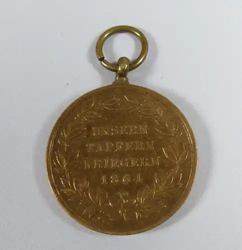 Original alte Medaille Unseren tapferen Kriegern 1864    (da5512)