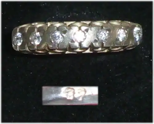 Ring aus 925er Silber mit weißen Stein,  Gr. 55, Ø 17,5 mm  (da3693)