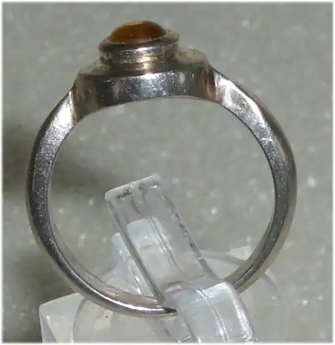 Ring aus 925er Silber mit citrinfarbenen Stein,  Gr. 55, Ø 17,5 mm  (da3689)