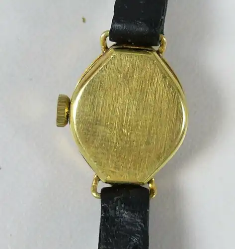 Original alte DUGENA-Armbanduhr aus 585 Gold mit machnischem Aufzug   (ds5574)