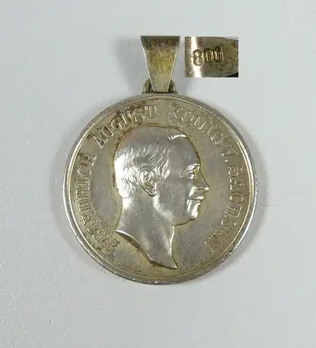 Medaille  Für treue in der Arbeit  Friedrich August König von Sachsen  (da5569)