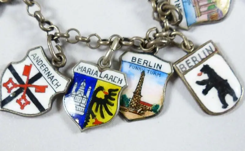 original altes Bettelarmband aus835 Silber 24 Anhänger   (da5602) 4