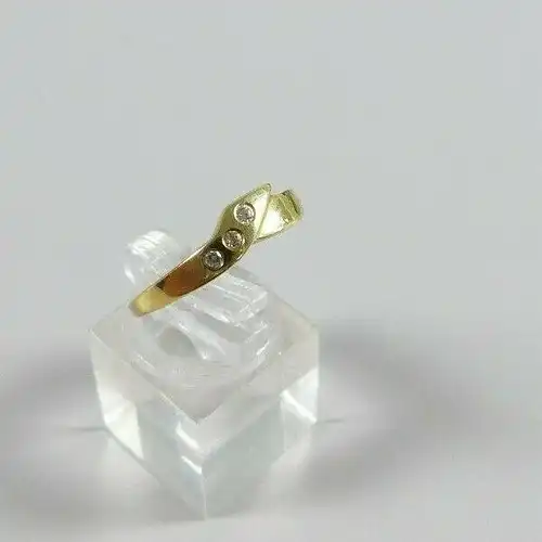 Ring aus 585 Gold mit Zirkonia, Gr. 60/Ø 19,1 mm  (da5615)