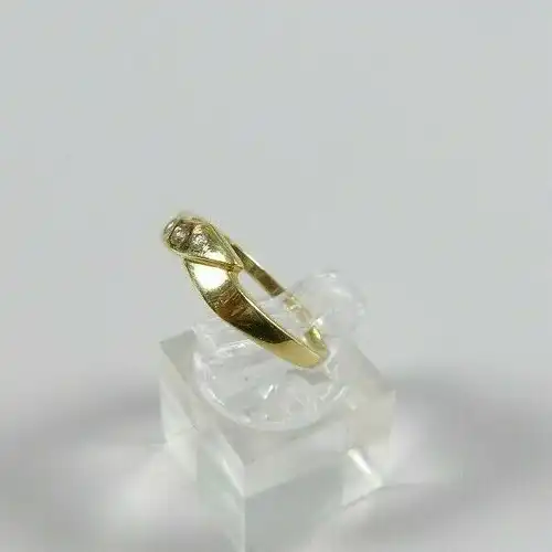 Ring aus 585 Gold mit Zirkonia, Gr. 60/Ø 19,1 mm  (da5615)