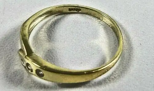 Ring aus 585 Gold mit Zirkonia, Gr. 60/Ø 19,1 mm  (da5615)