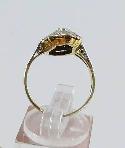 schöner alter Diamant Ring aus 585 Gelbgold, Gr. 56/Ø 17,8 mm  (da5623)