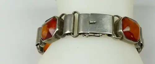 Altes Armband aus 835er Silber mit Bernstein/Amber  (da5583)