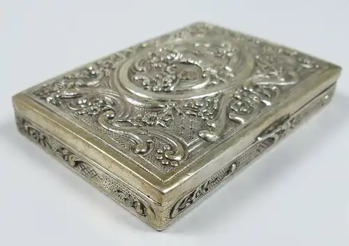 Gründerzeit Pillendose aus 800 Silber (da5655)