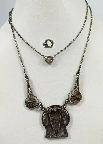 original altes Art Déco Collier aus 800 Silber   (da5657)