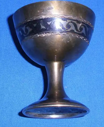 Sehr alter russischer Silber-Eierbecher, aus 875 Silber signiert (da2907)