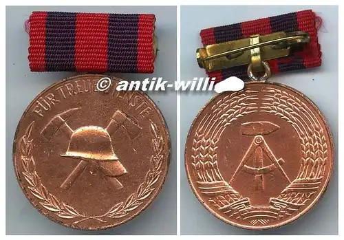 DDR Medaille treue Dienste i.d. freiwilligen Feuerwehr