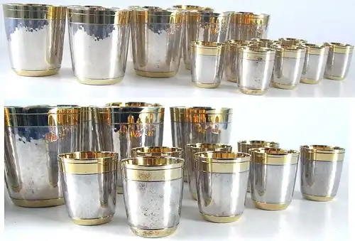 16 hochwertige Trinkbecher in 925 Silber von BAHR   (si0715)