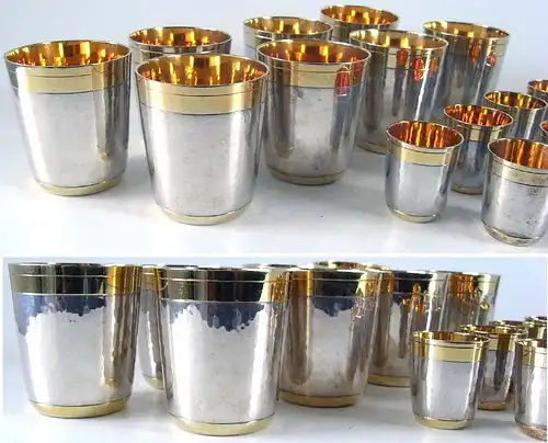 16 hochwertige Trinkbecher in 925 Silber von BAHR   (si0715)