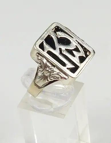 Ring aus 835 Silber mit Monogramm KW, Gr. 63/Ø 20,1 mm  (da4293)