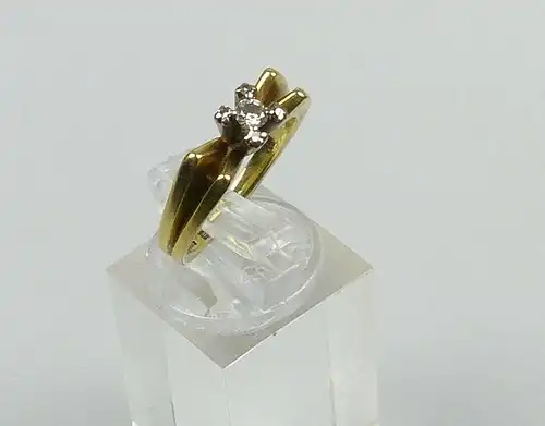 Ring 585er Gold mit Diamant 0,14 ct., Gr 51 (d1426)