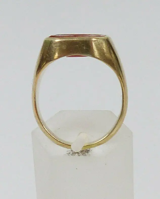 Wappen-Ring/Siegelring mit Adelskrone aus 585 Gold, Gr. 56/Ø 17,8 mm  (da5759) 3