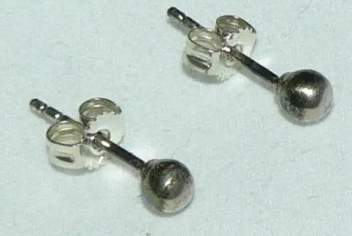 Ohrringe/Stecker aus 925er Silber mit Silber-Perle   (da4332)