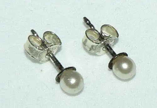 Ohrringe/Stecker aus 925er Silber mit Mittelmeer-Perle   (da4330)