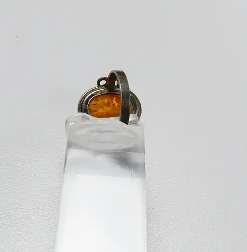 Toller Ring aus 835 Silber Fischland mit Bernstein/Amber, Gr. 51.  (da5867)