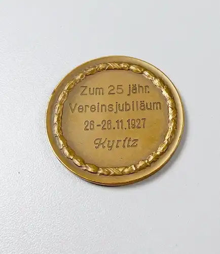 original alte Medaille Kyritz 1927 zum 25 jährigem Jubiläum  (da5891)