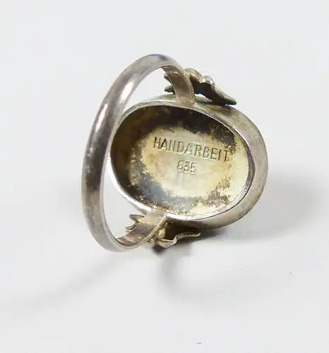 Ring aus 835 Silber mit Bernstein/Amber, Gr. 52,5/Ø 16,6 mm  (da5984)