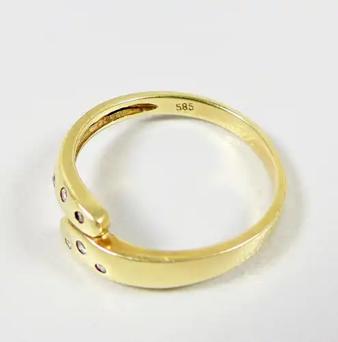 Ring aus 585 Gold mit Diamanten 0,05 ct., Gr. 55/Ø 17,5 mm  (da5981)