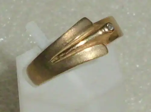 Ring aus 333er Gold mit Diamant 0,1 ct., Gr. 53 Ø 16,9 mm (da4028)
