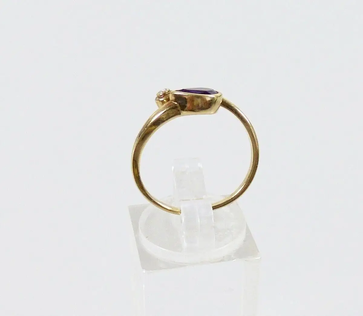 Ring aus 333 Gold mit Amethyst und Diamant 0,02 ct., Gr. 56/Ø 17,8 mm  (da6158) 3