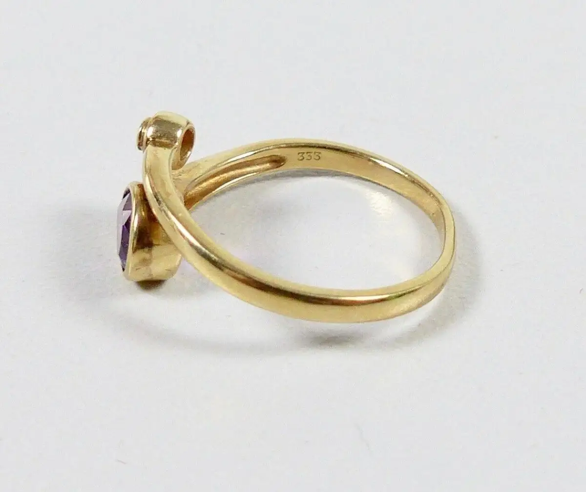 Ring aus 333 Gold mit Amethyst und Diamant 0,02 ct., Gr. 56/Ø 17,8 mm  (da6158) 4
