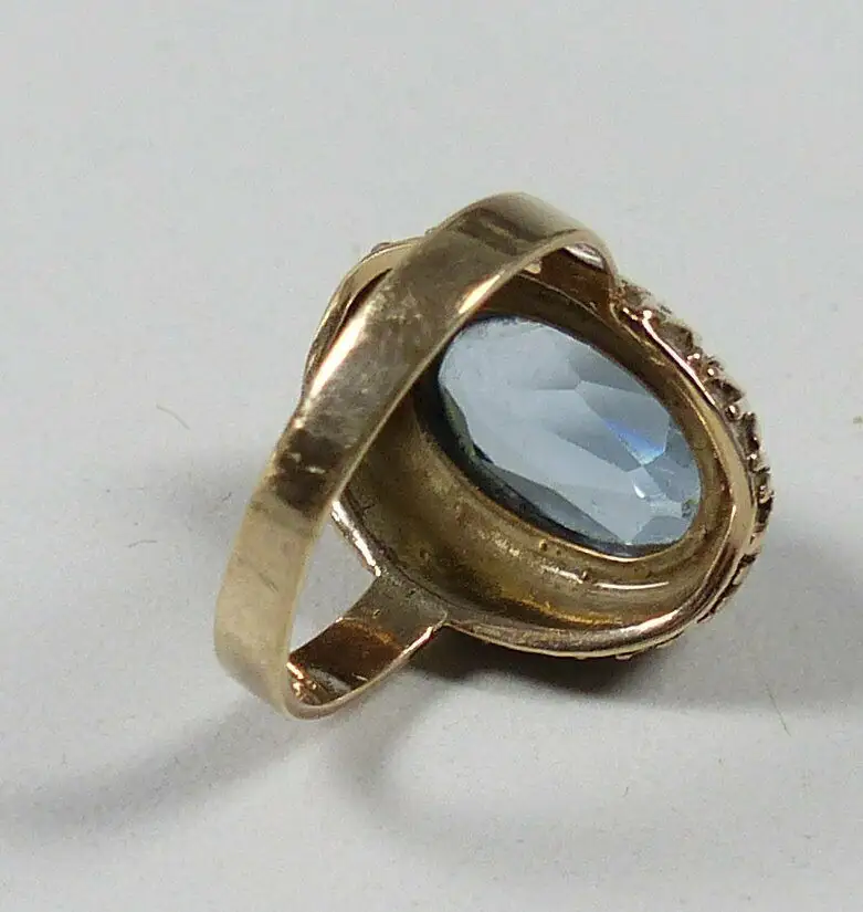 Ring aus 333 Gold mit Aquamarin, Gr. 53/Ø 16,8 mm  (da5707) 4