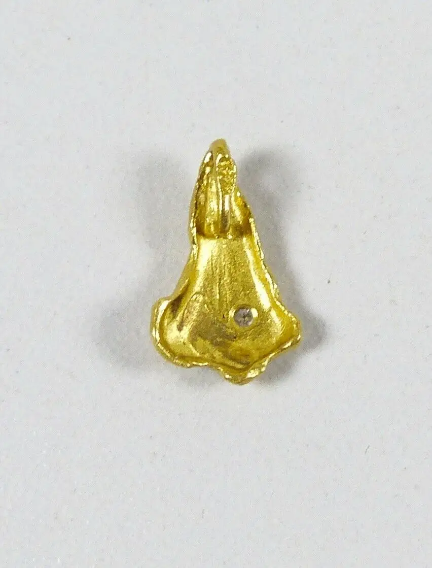 Anhänger als Nugget aus 999 Gold mit Diamant  (da6789) 1