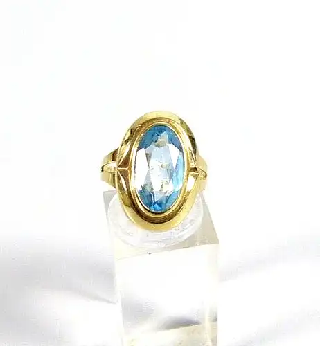 Ring aus 585 Gold mit tollem Aquamarin  Größe 55