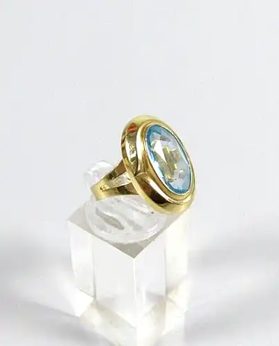 Ring aus 585 Gold mit tollem Aquamarin  Größe 55
