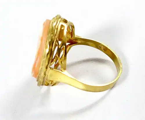 Ring aus 333 Gold mit geschnittener Gemme Größe 54