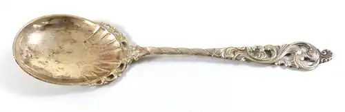 alter Sahnelöffel aus 830 Silber mit verschiedenen Punzen