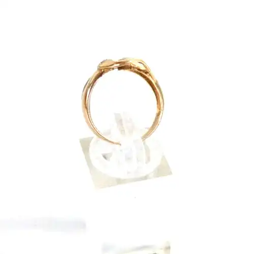 Delphin Ring aus 585 Gold  mit Zirkonia Größe 55