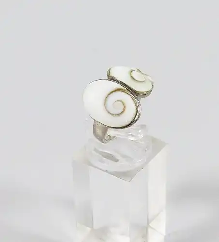 Ring aus 925 Silber mit weißen Steinen, Gr. 53/Ø 16,8 mm  (da6797)